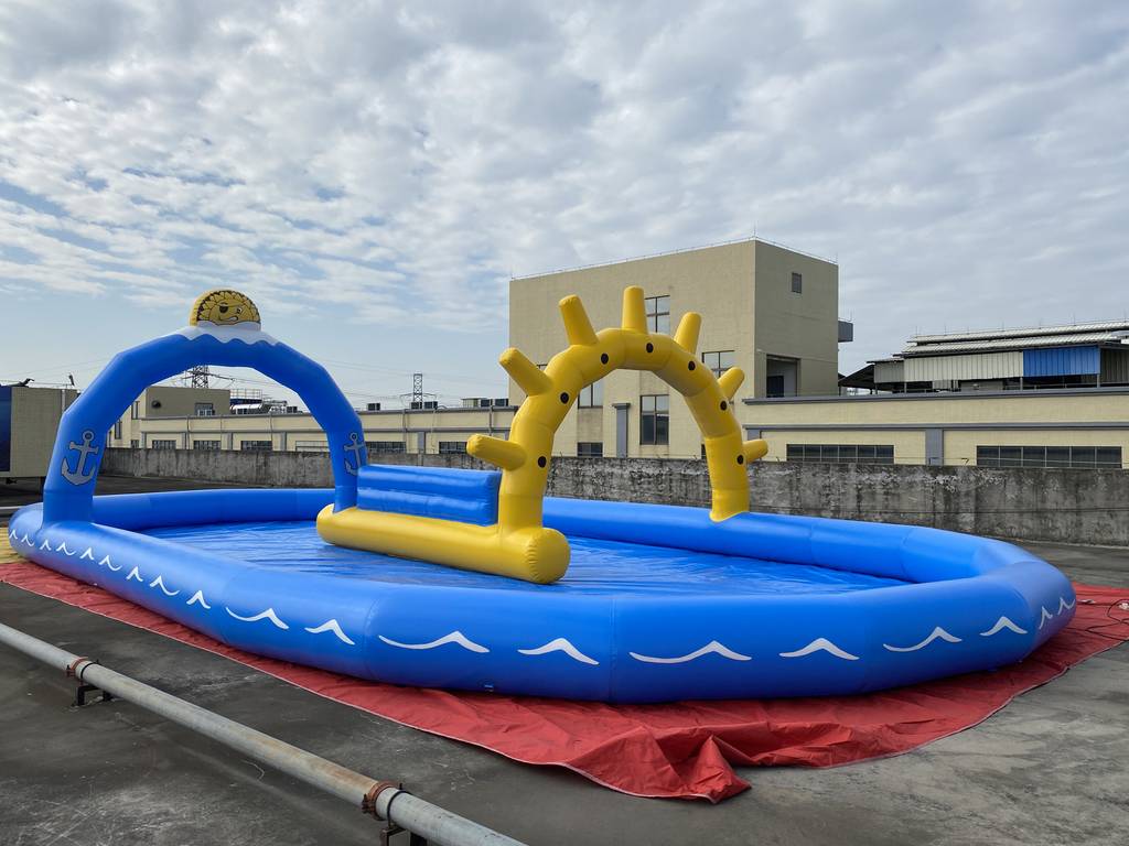 Customizable Inflatable Pool with Arch - Nautical Theme Ocean Pool