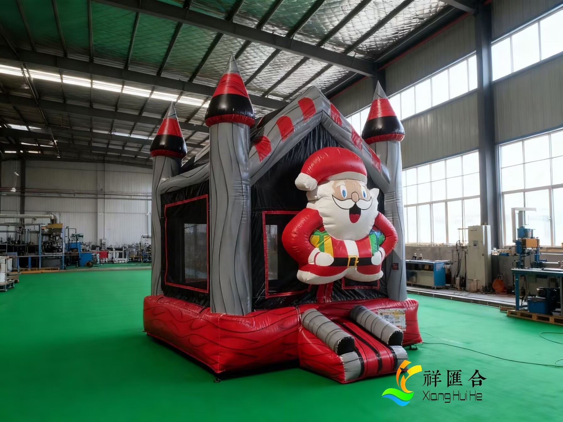 santa inflatable castle