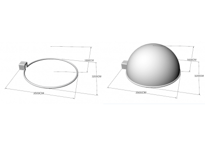 32m diameter inflatable dome tent customization process