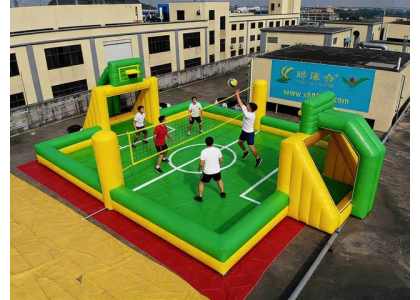 Hybrid Inflatable Water Soccer Attractions: Football Fields with Splash Pools