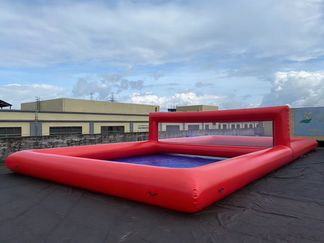 Inflatable soap volleyball stadium