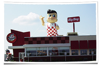 Frisch's Big Boy Inflatable Mascot Rooftop Advertising