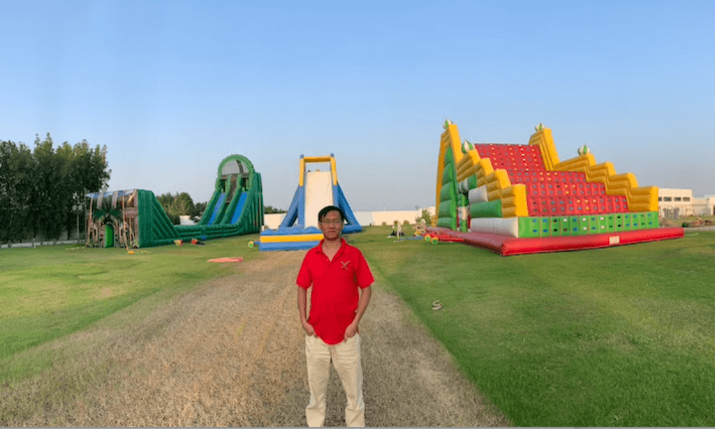 Inflatable Slide with Safety Mesh and High Side Walls