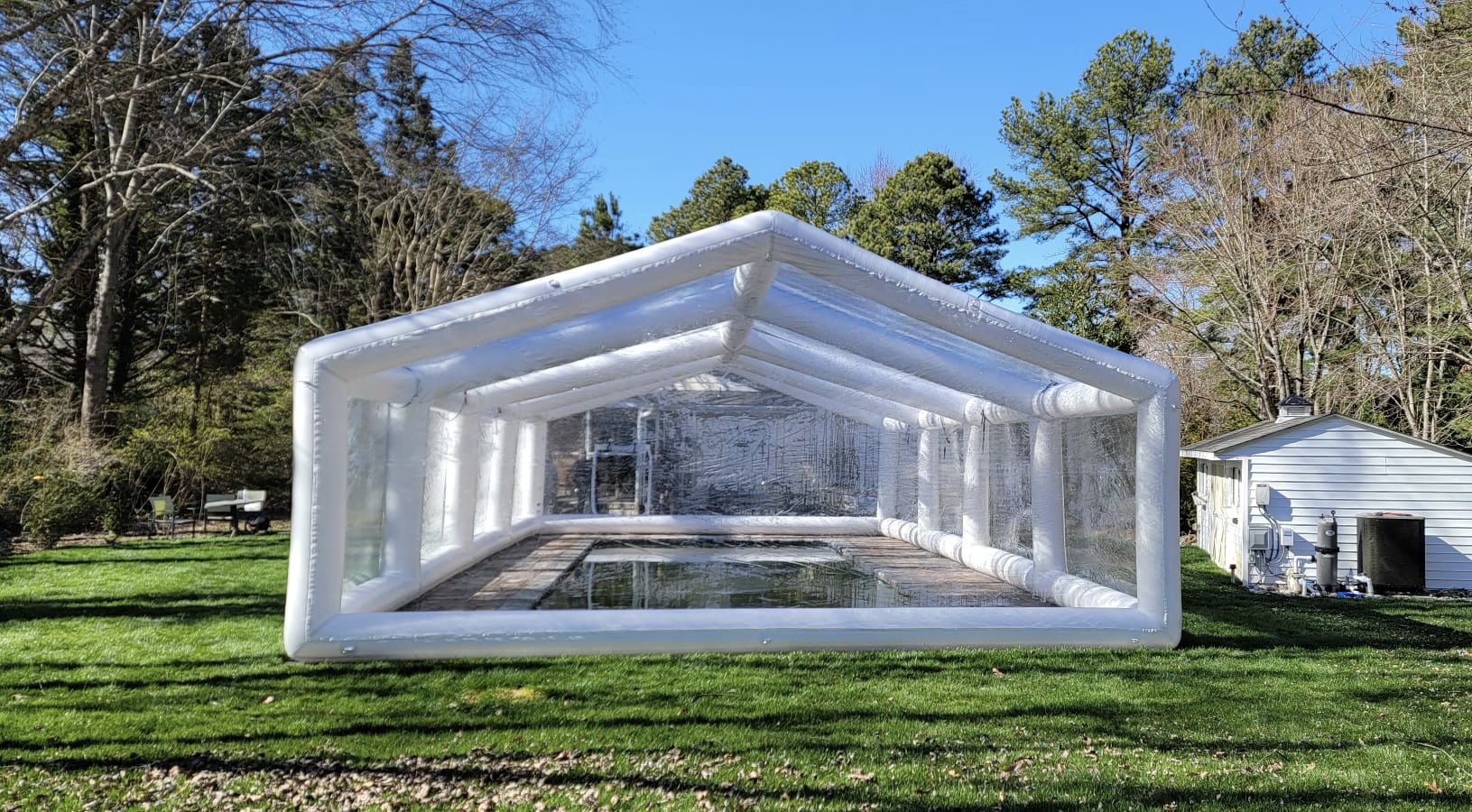 Thermal Inflatable Pool Cover Installation