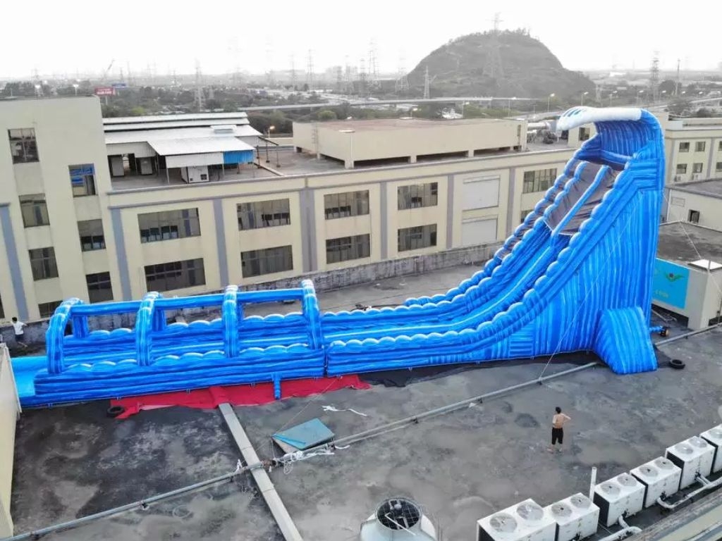 Inflatable water slides