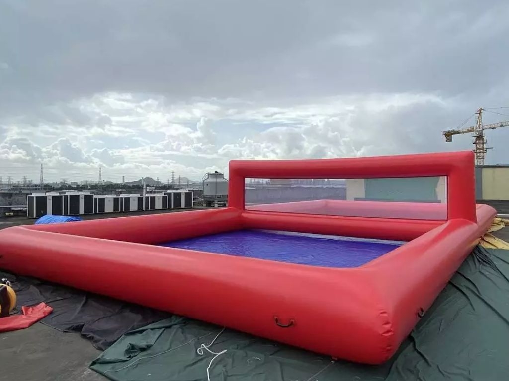 inflatable volleyball court pool