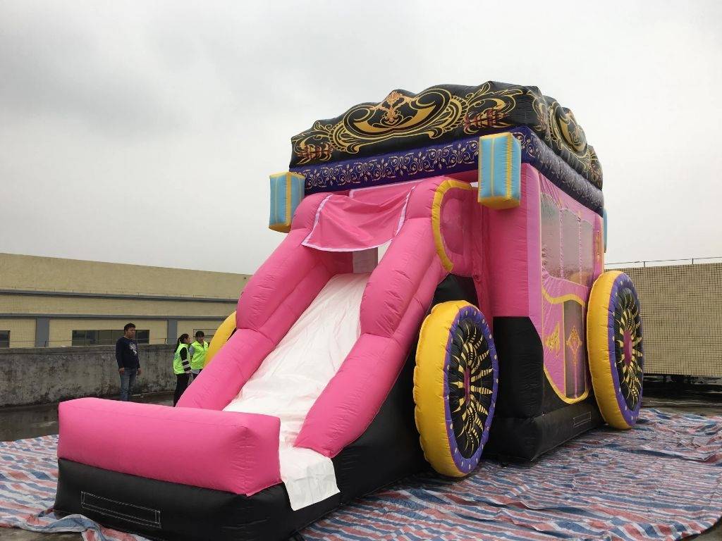 inflatable carriage bounce slides