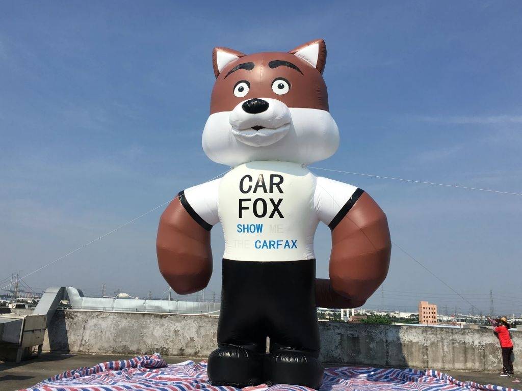Inflatable cartoon fox