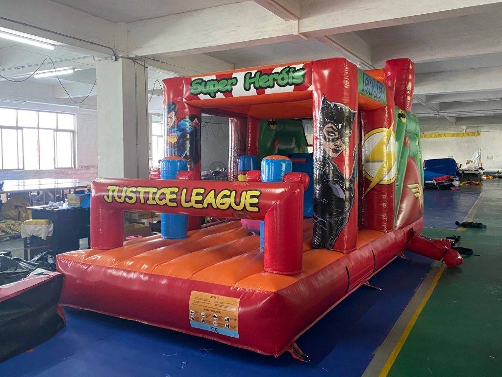 Inflatable superheroes obstacle course