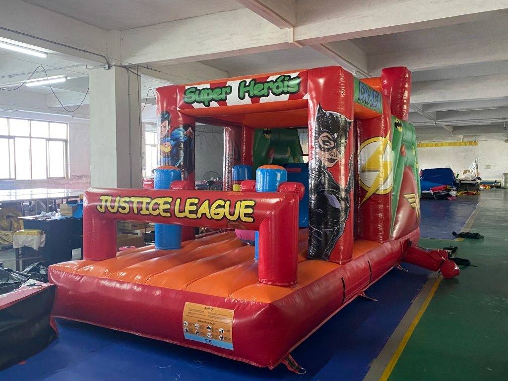 Inflatable superheroes obstacle course