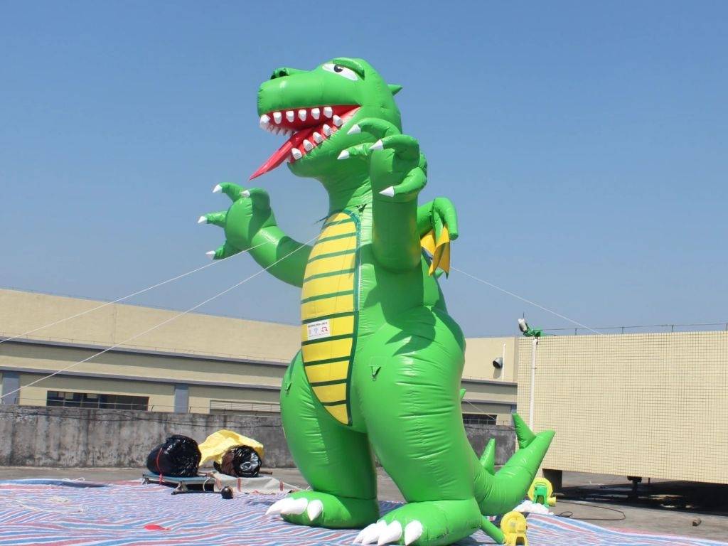 Inflatable dinosaur cartoon
