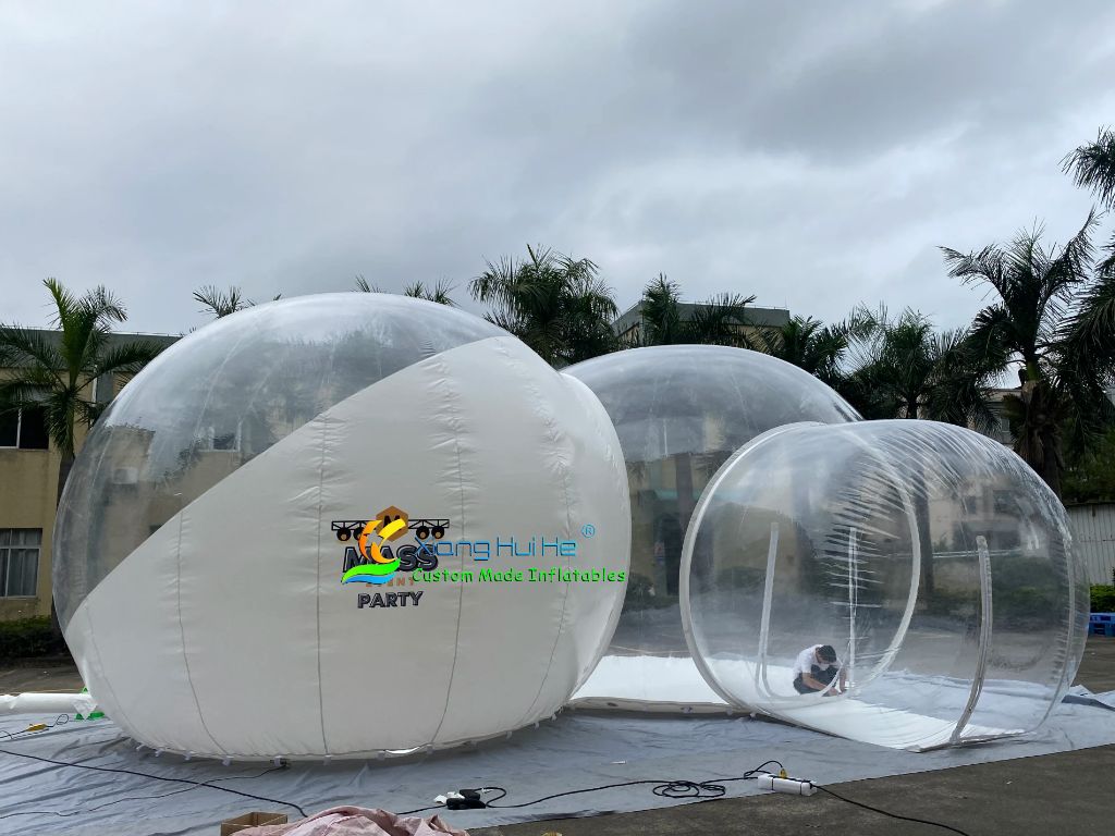 Inflatable snow globe