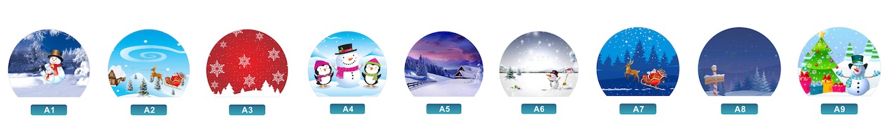 Inflatable snow globe