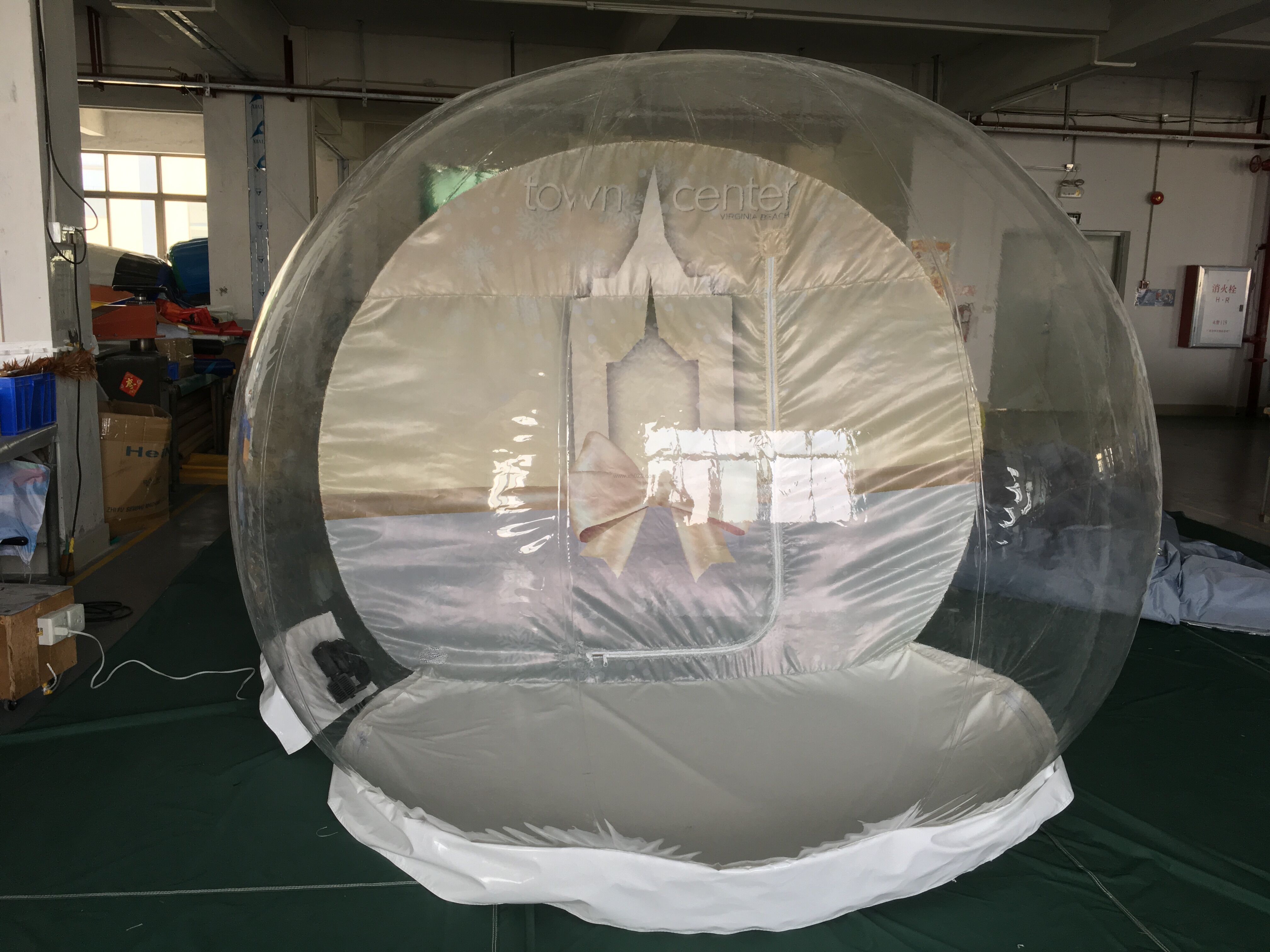 inflatable snow globe