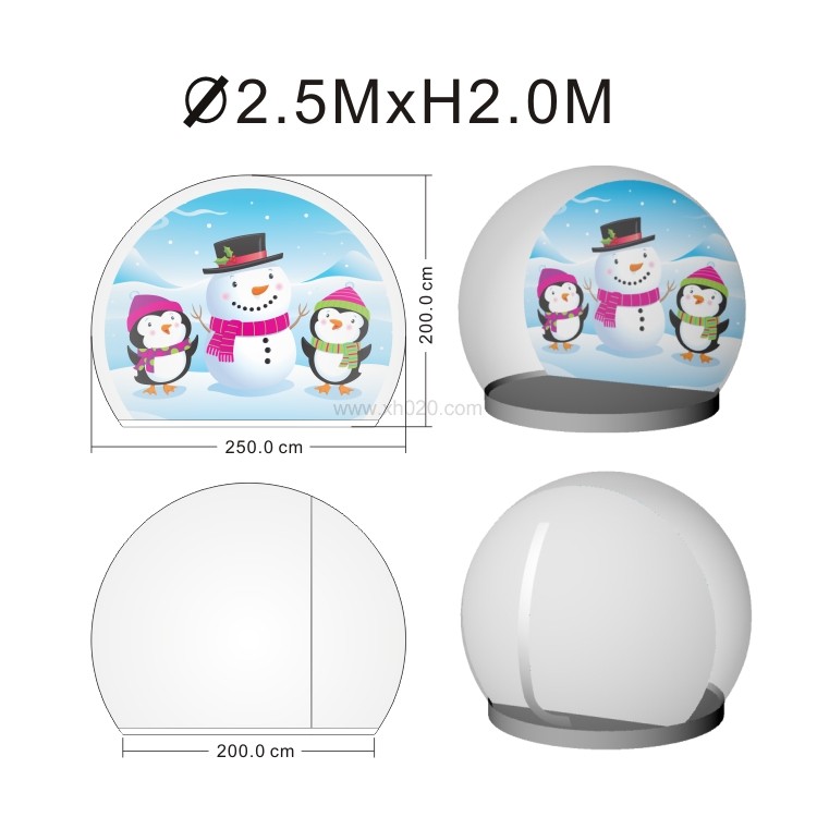 2.5m inflatable snow globe