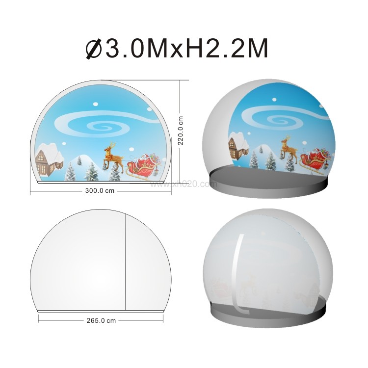 3m inflatable snow globe