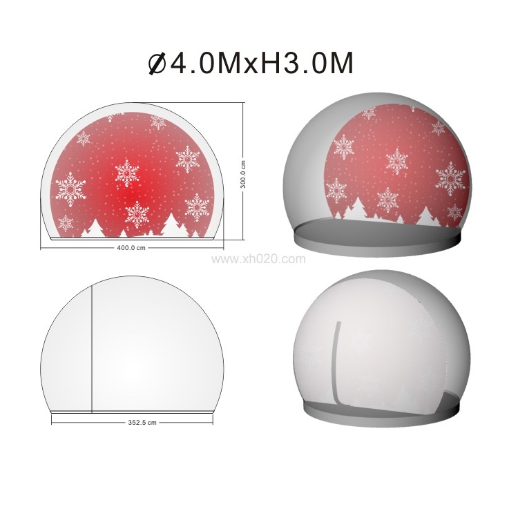 4m inflatable snow globe