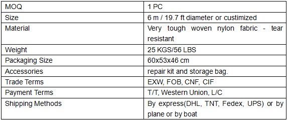 Specification of giant inflatable moon led