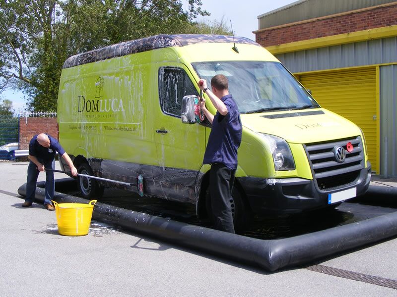 Commercial Inflatable Car Wash Water Containment Mat