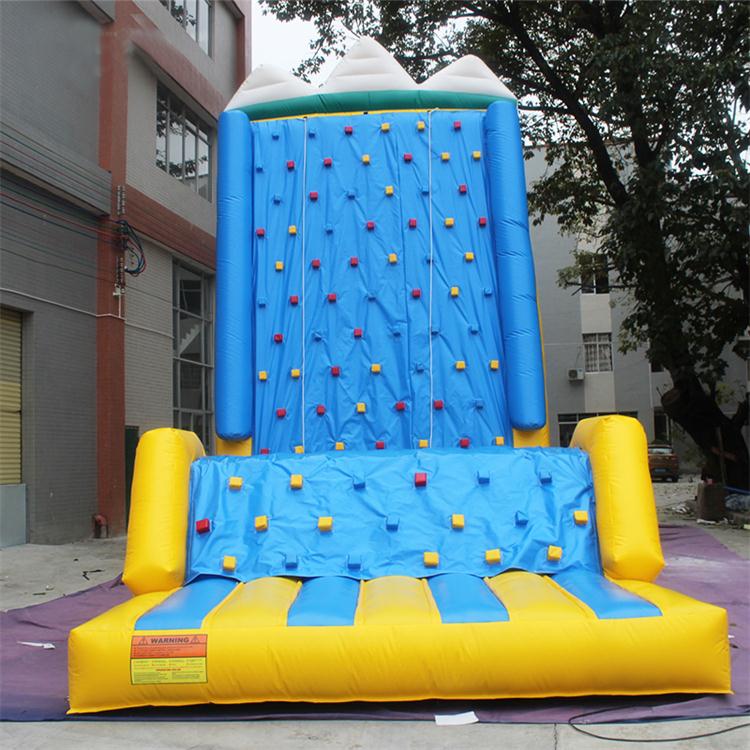 Inflatable rock wall detail