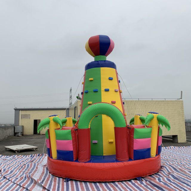 High-quality inflatable climbing wall with grips