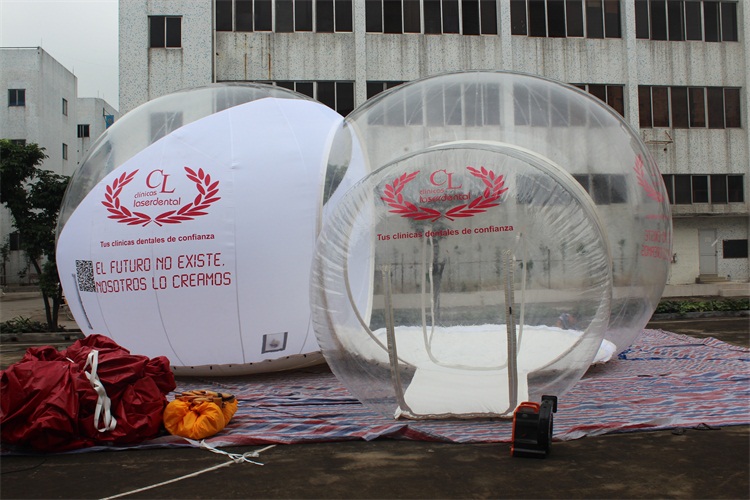 large clear inflatable tent
