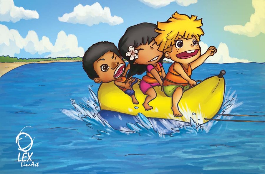 Inflatable banana boat