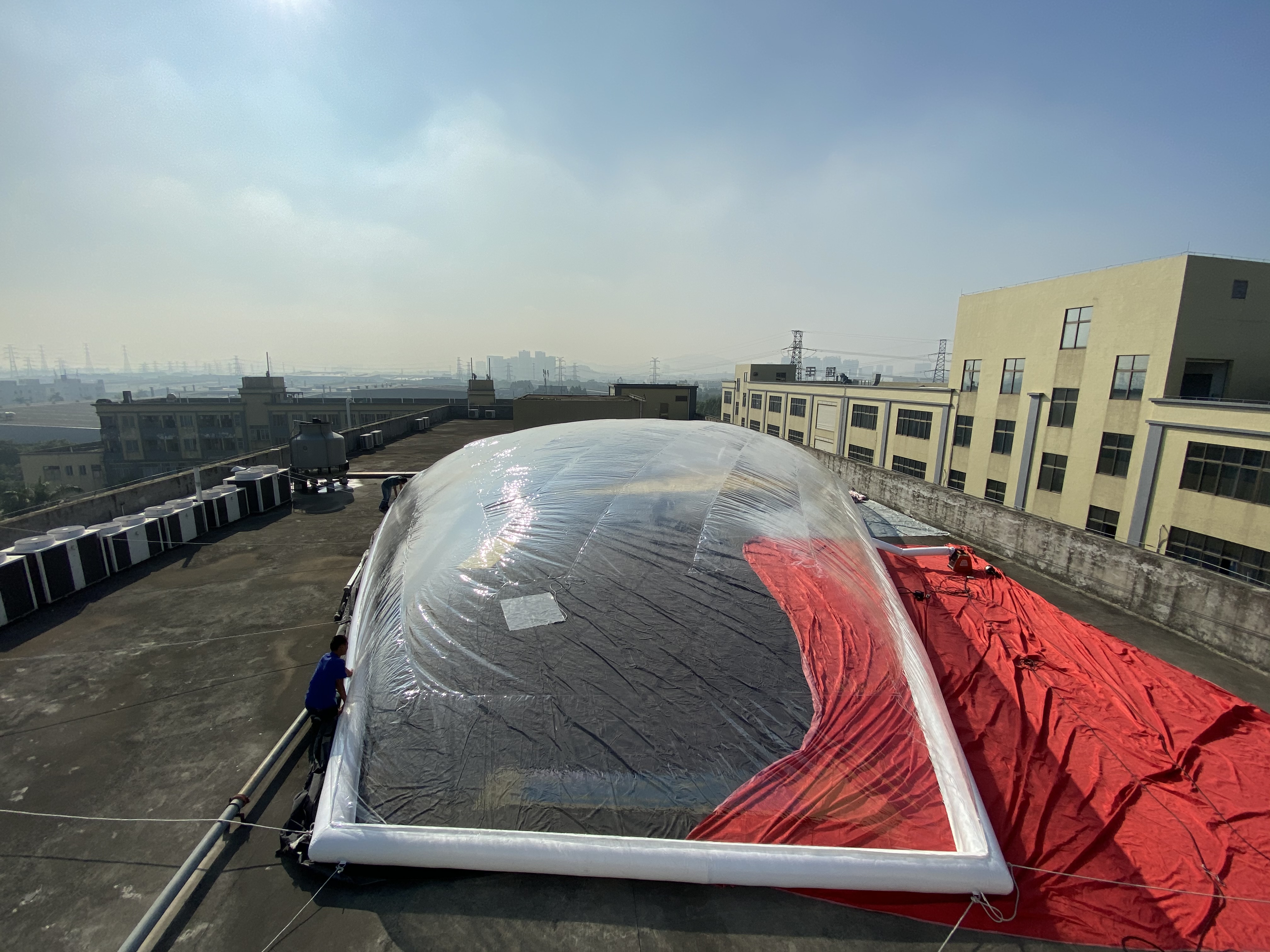 inflatable pool house