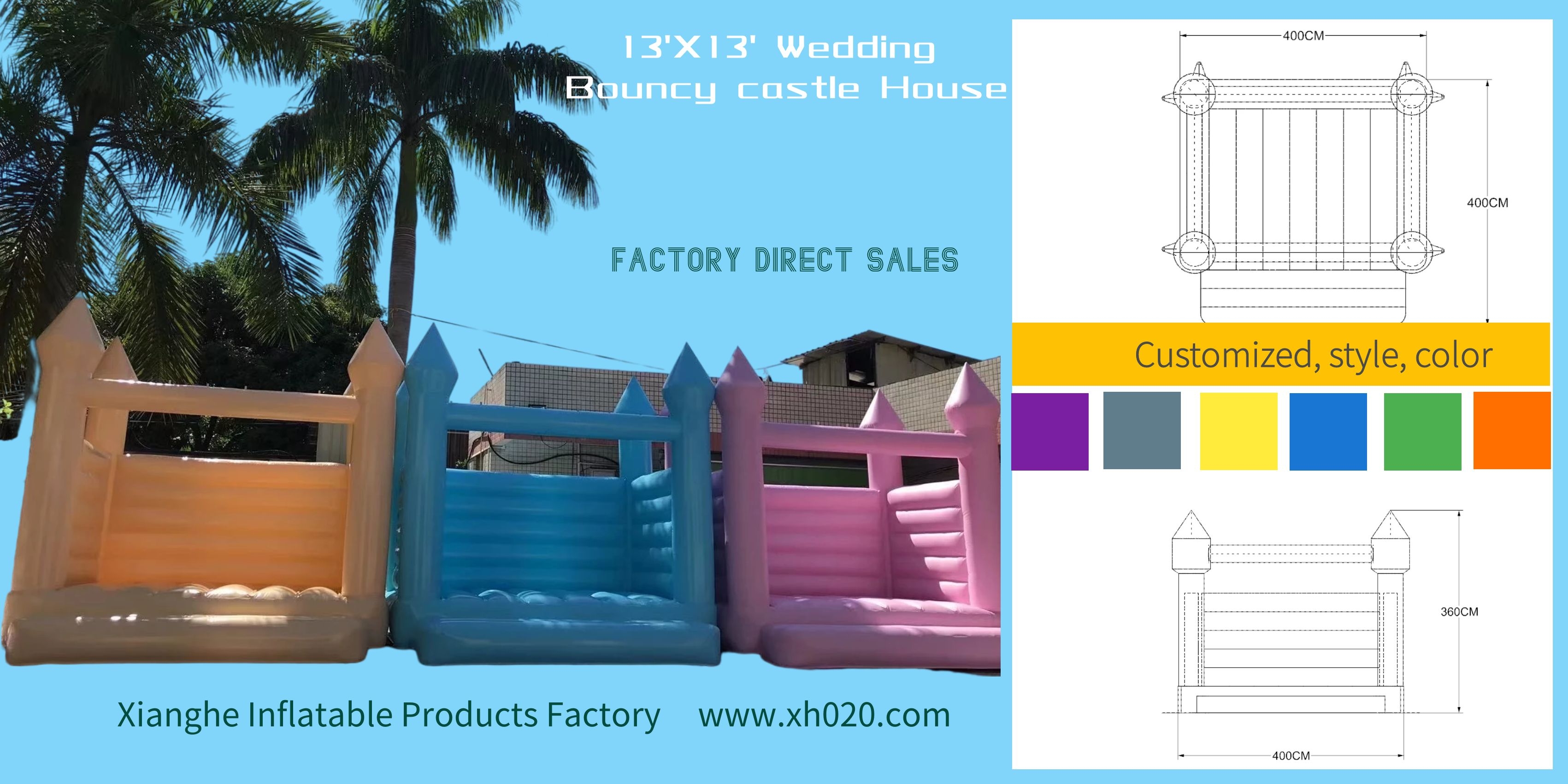 white jumping castle