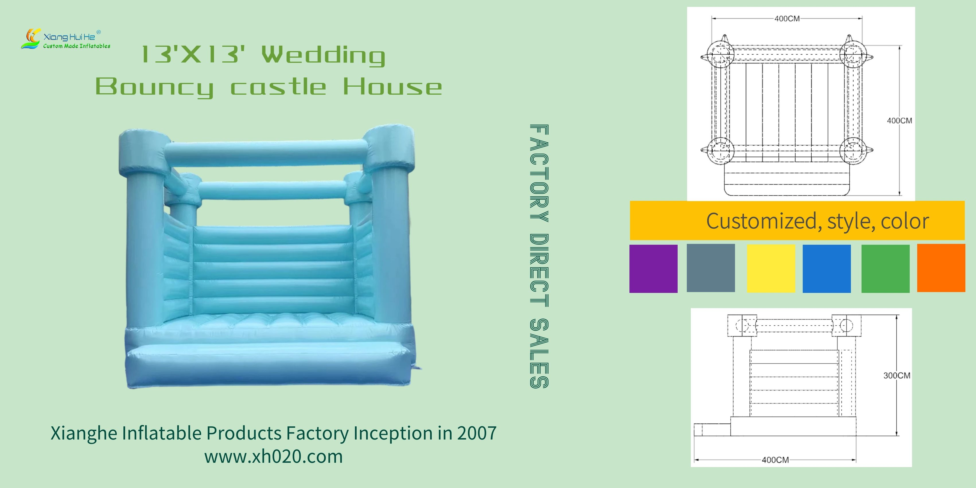 white bounce houses