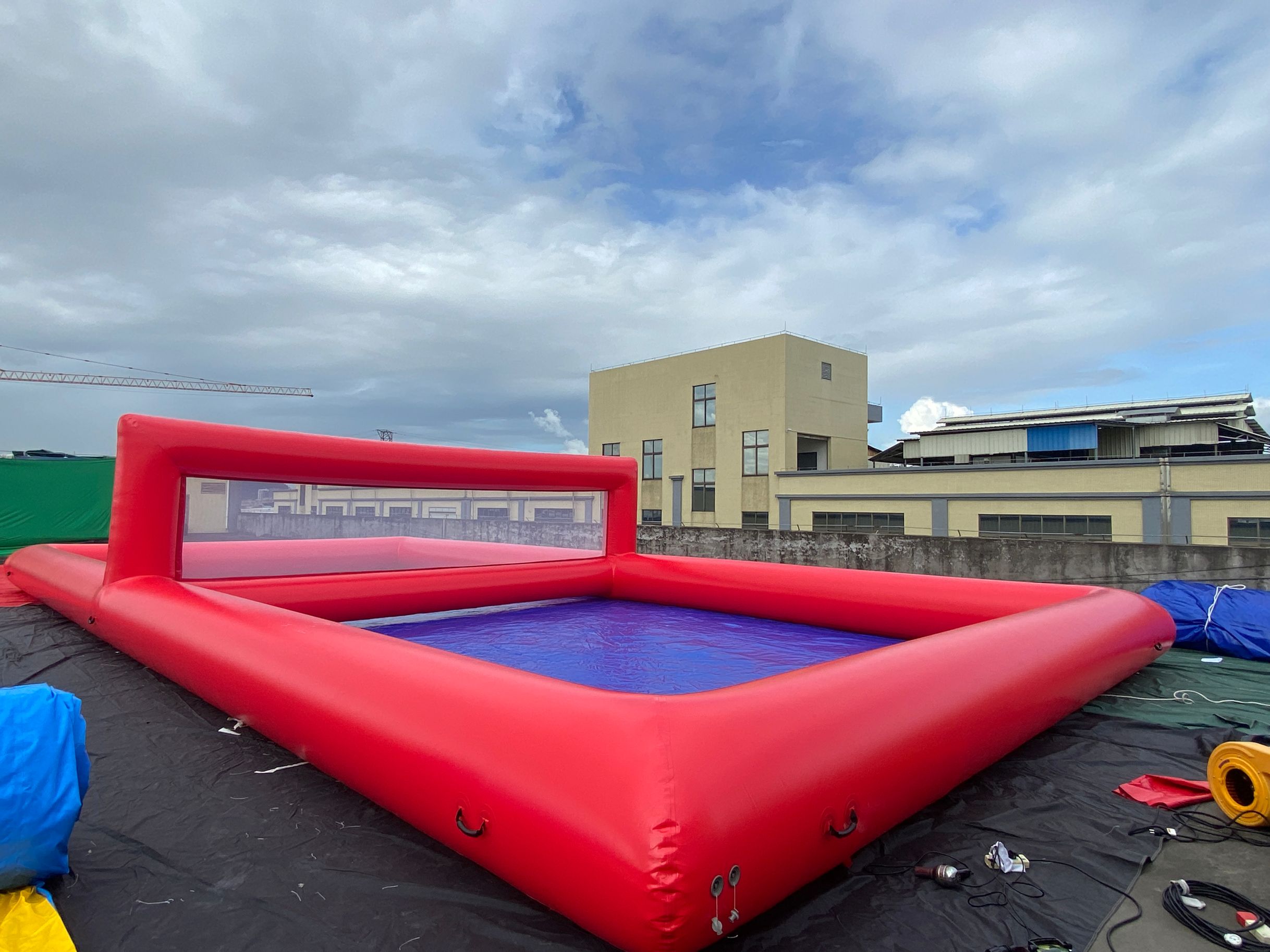 inflatable water volleyball court