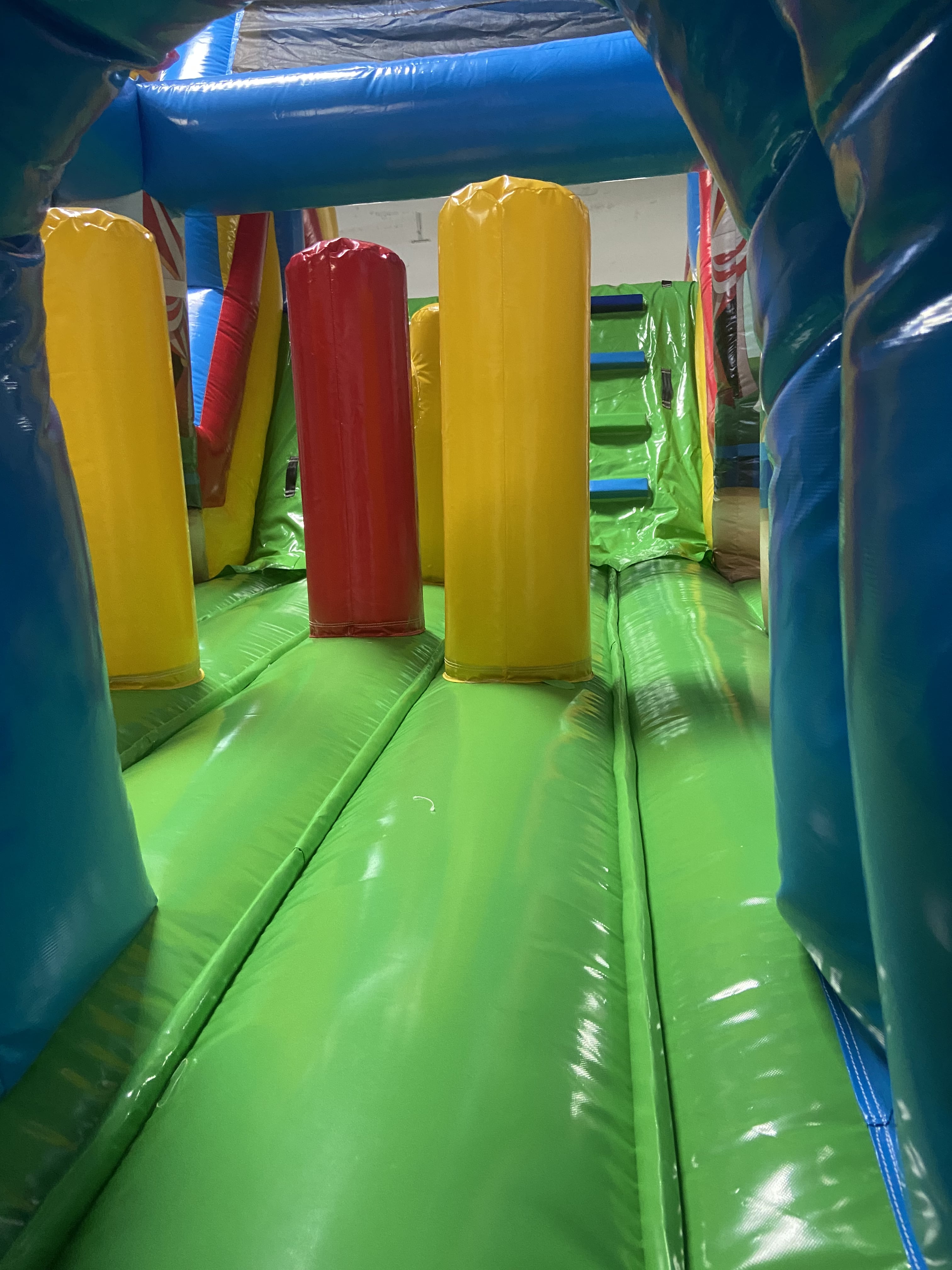 Outdoor inflatable obstacle course