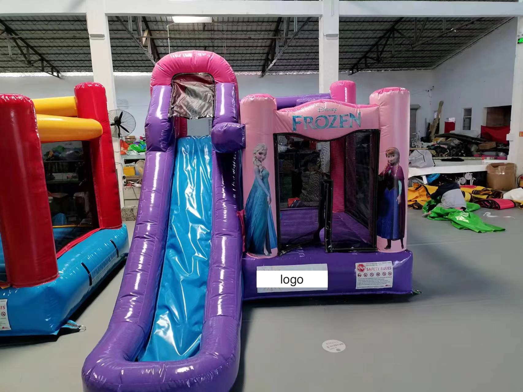 Inflatable slide for backyard