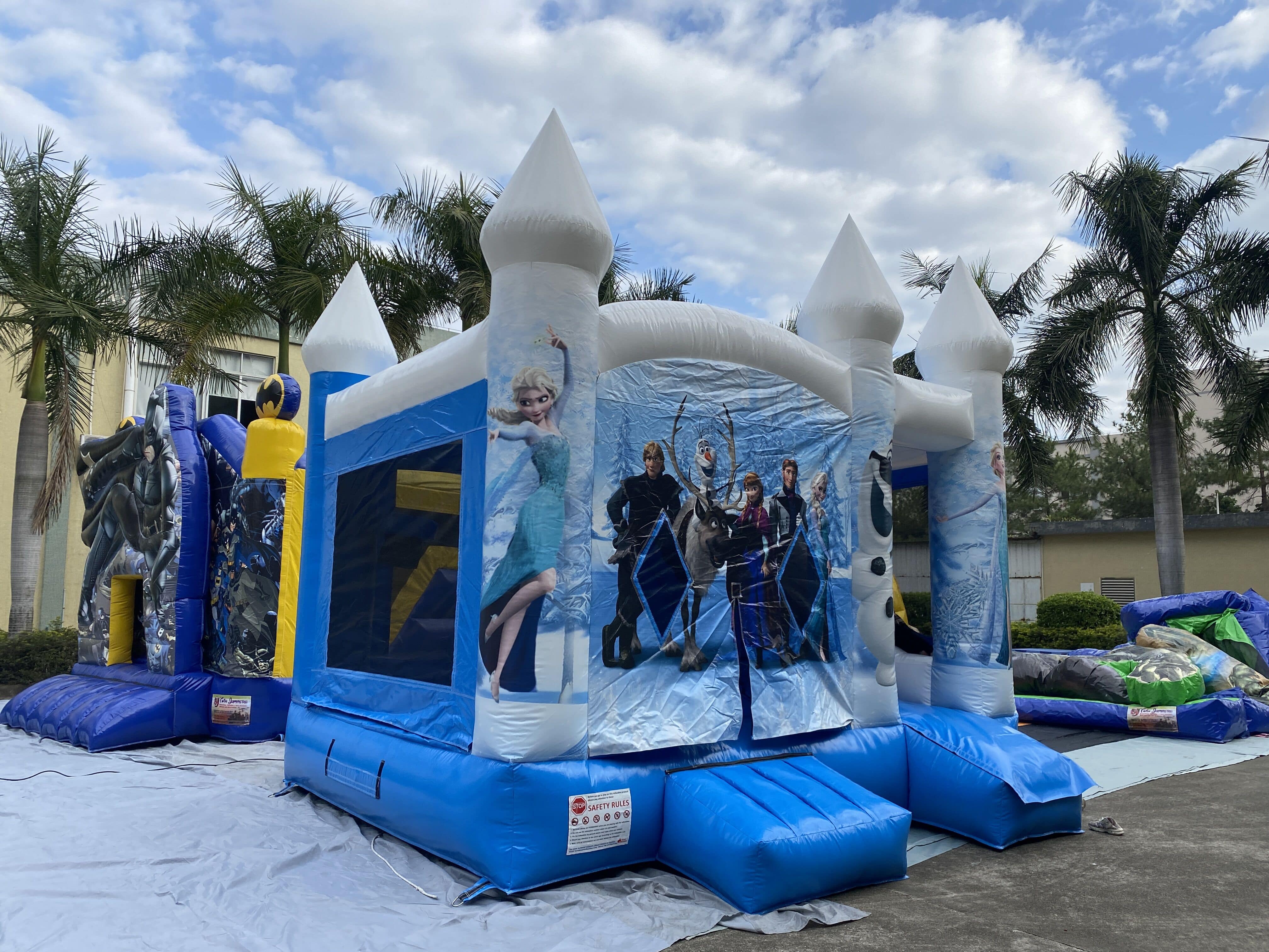 Kids inflatable bounce and slide