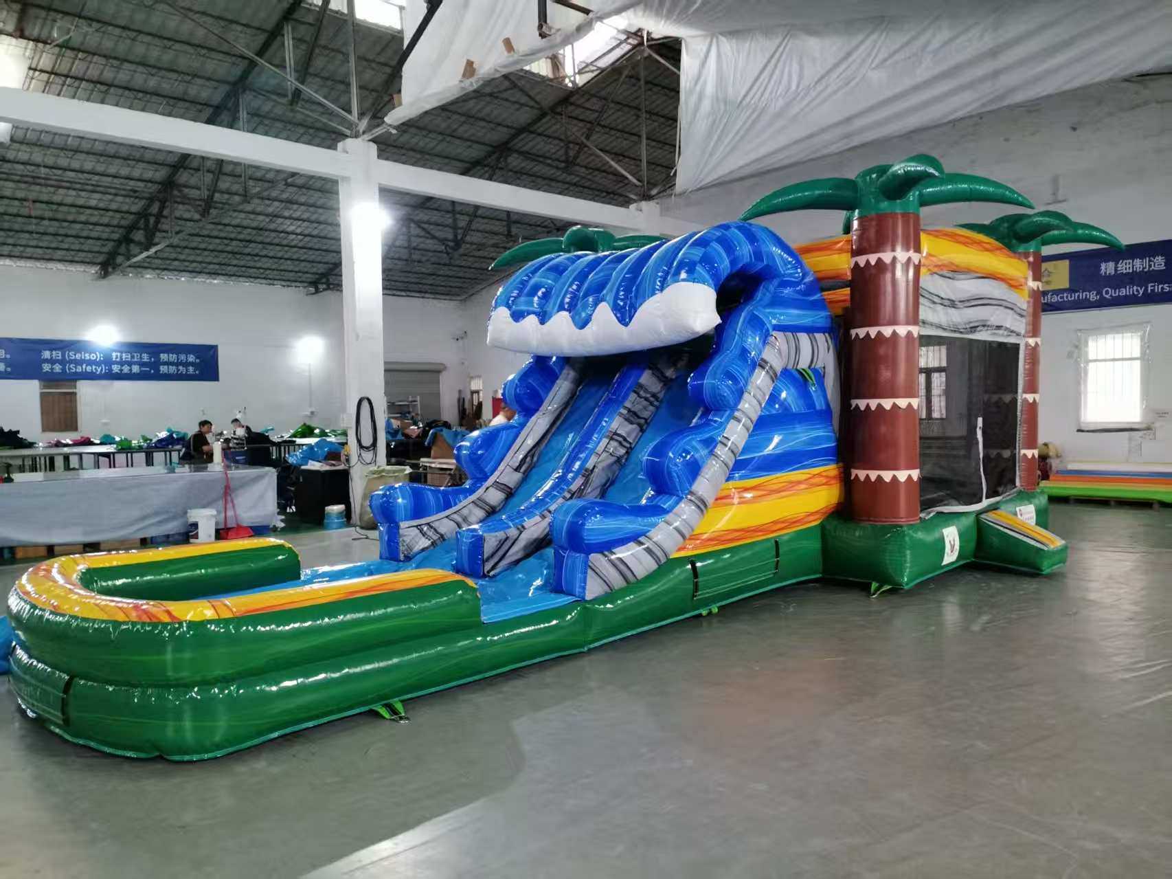 Inflatable water slide