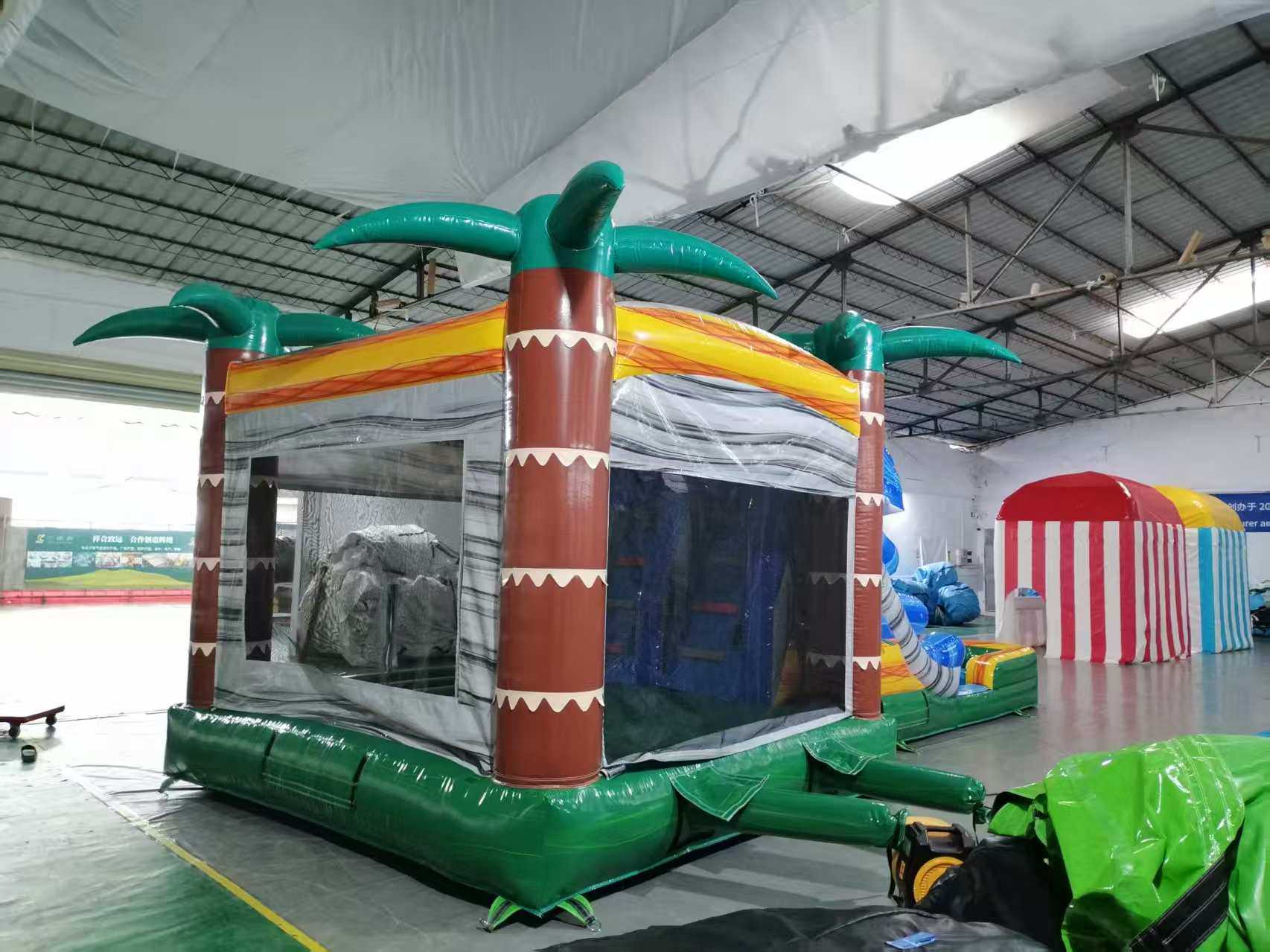 Bounce house with slide