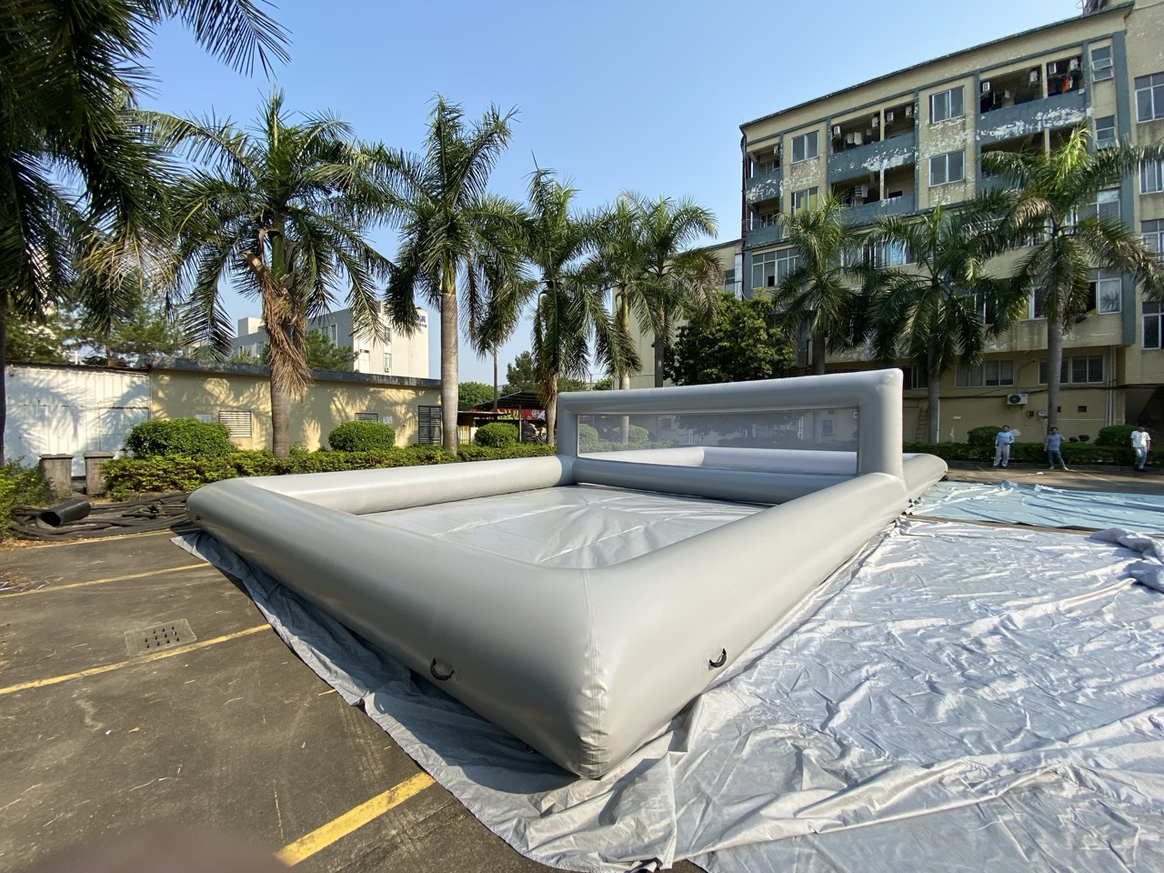 Floating volleyball pool