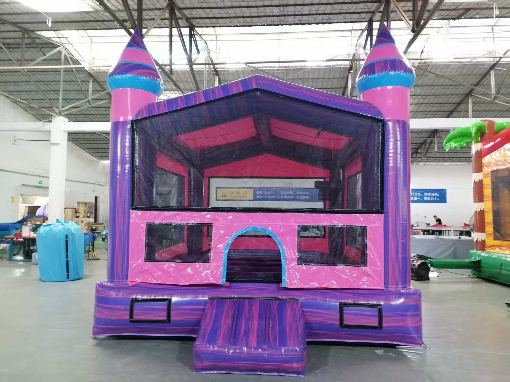 Purple and Pink Inflatable Bouncer Castle