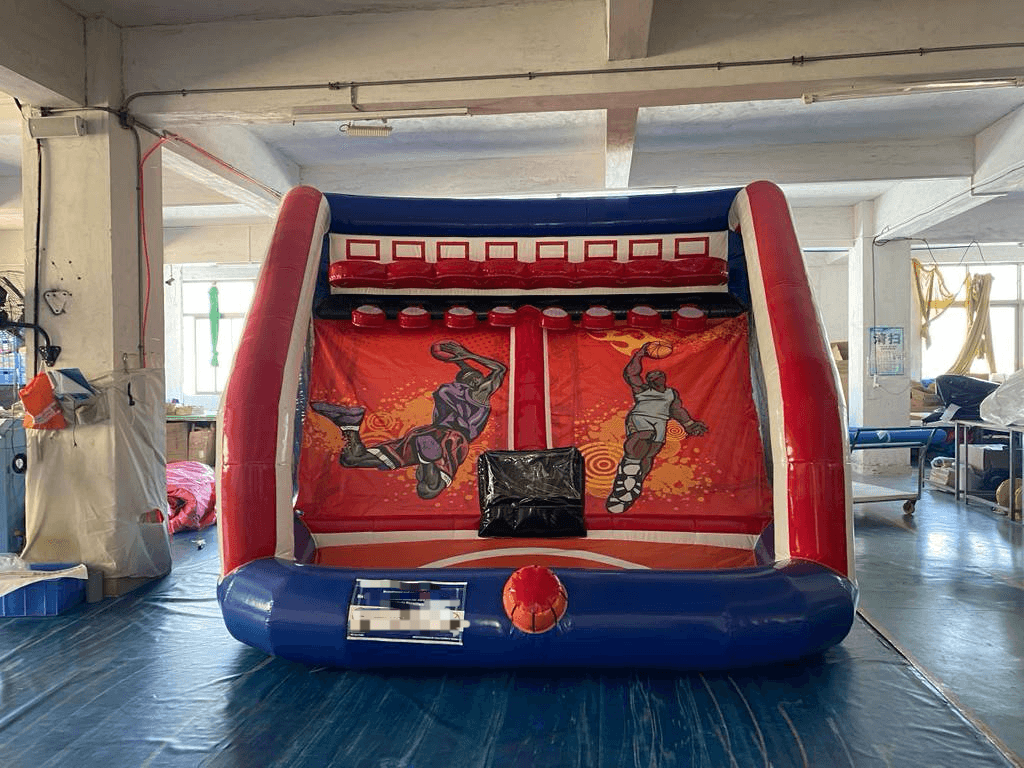 Custom inflatable basketball game