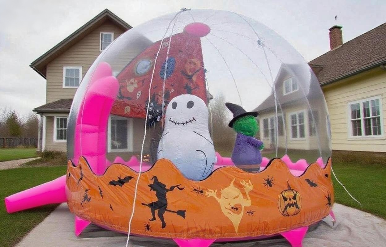 inflatable haunted globe