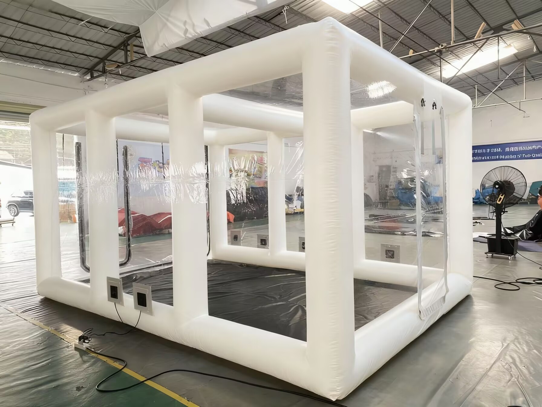 white inflatable tent