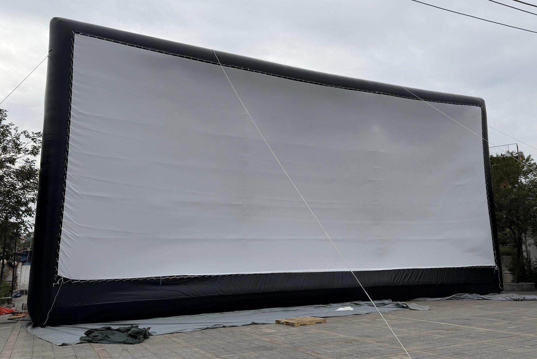 giant airtight movie screen