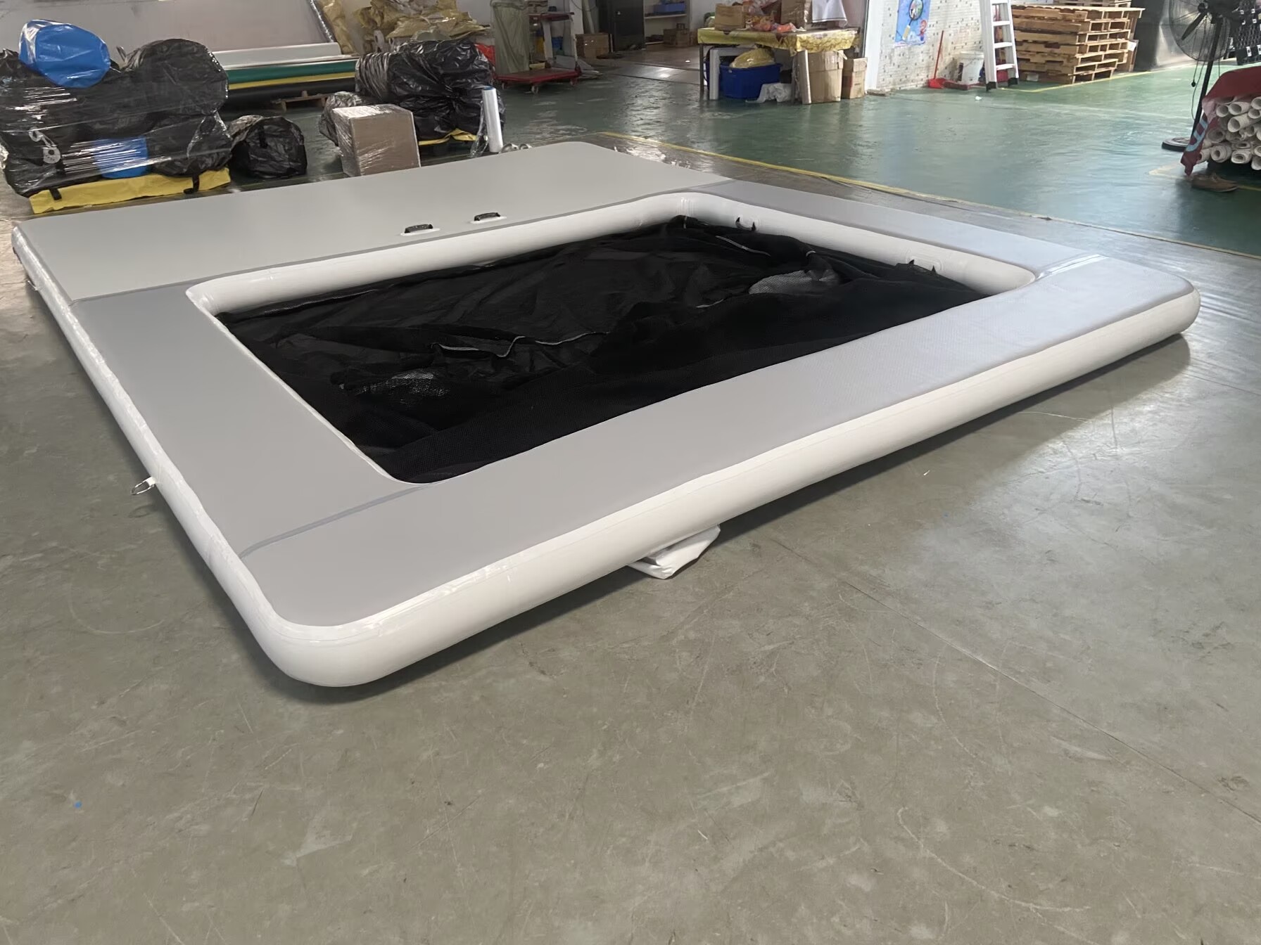 floating pool with platform