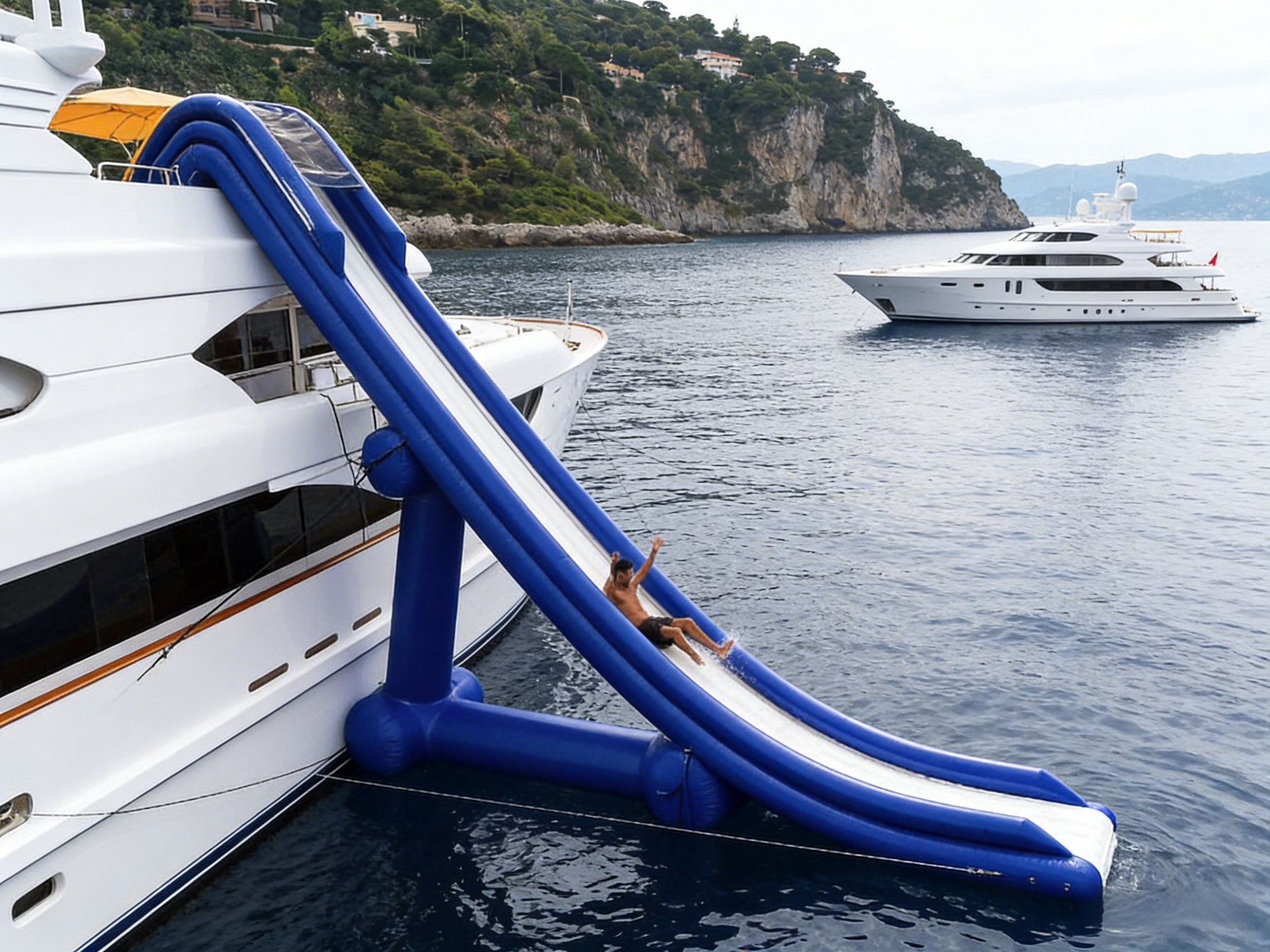 riser inflatable yacht slide