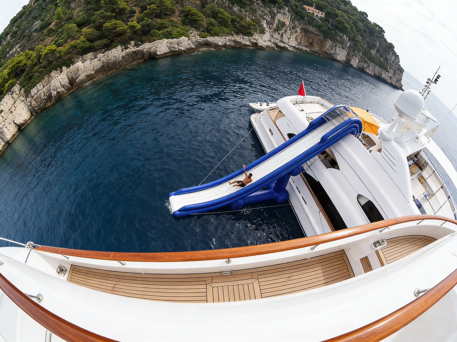yacht water slide