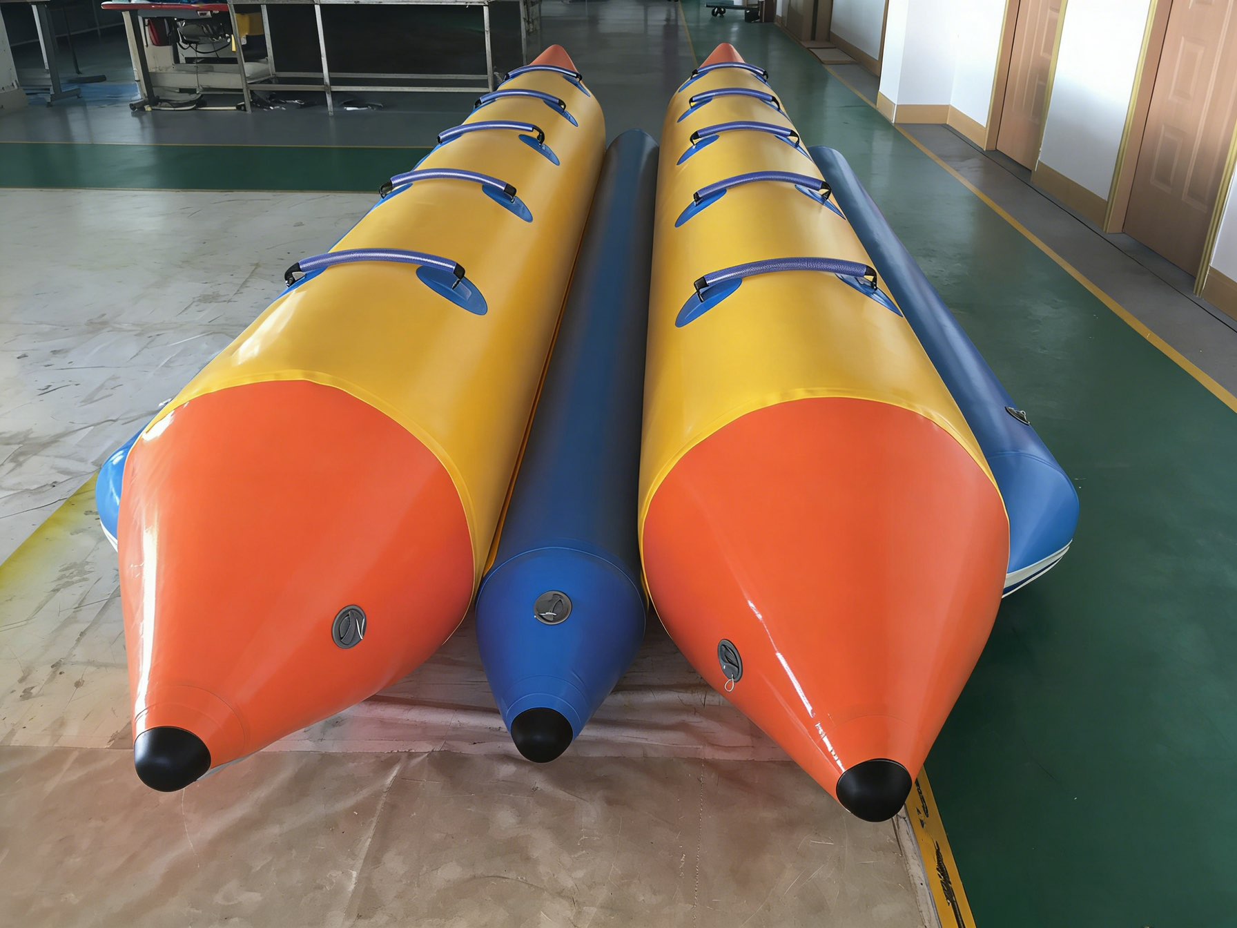 Commercial inflatable water sports boat view