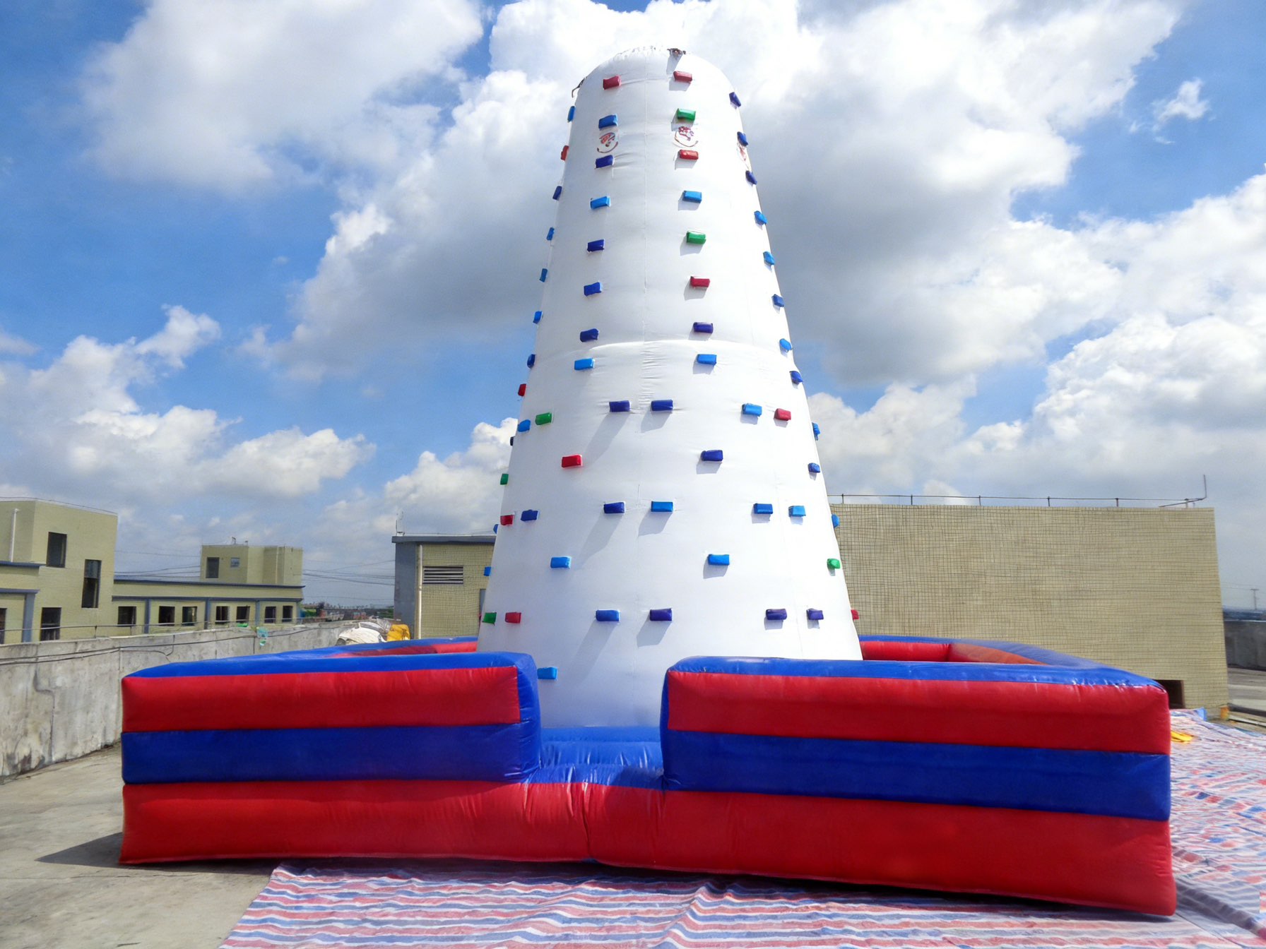 Sky Rise inflatable rock climbing tower 6x6x7m