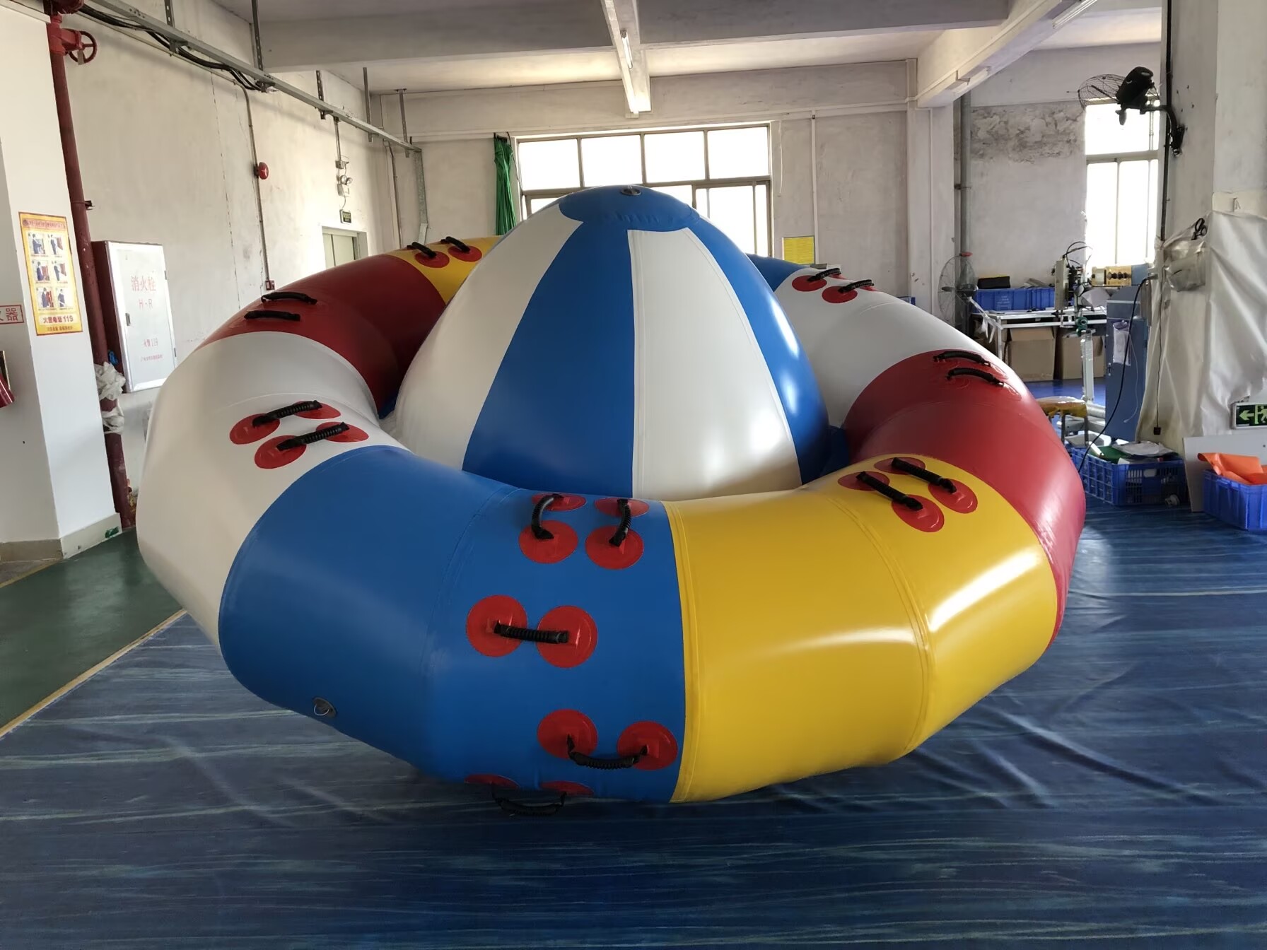 inflatable disco party boat detail view