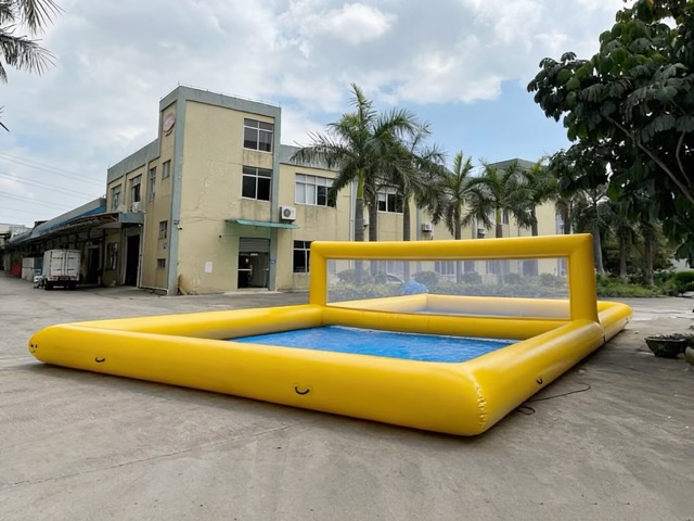 Inflatable volleyball court for fun