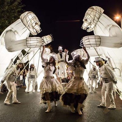 Inflatable Polar Parade Bear led